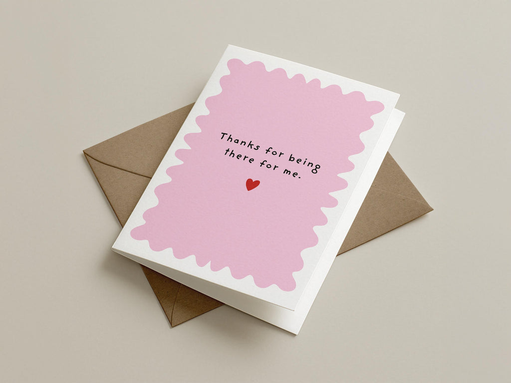Thank You Card for Teacher, Friend - A6 Size (105 x 148mm) (Recycled Kraft Envelope)