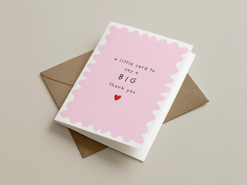 A6 Thank You Card – Recycled Kraft Envelope, Teacher, Friend (250gsm)