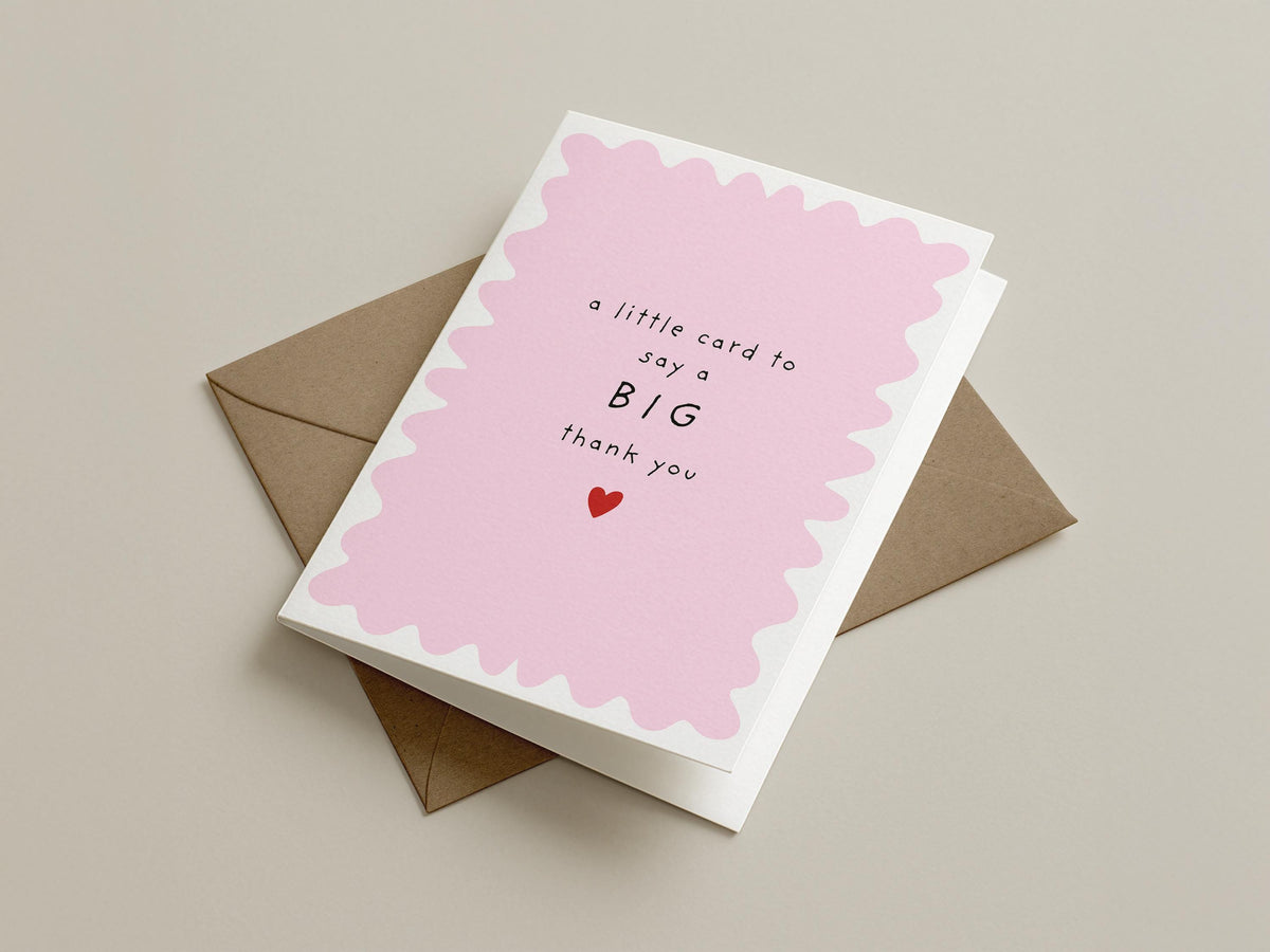 A6 Thank You Card – Recycled Kraft Envelope, Teacher, Friend (250gsm)